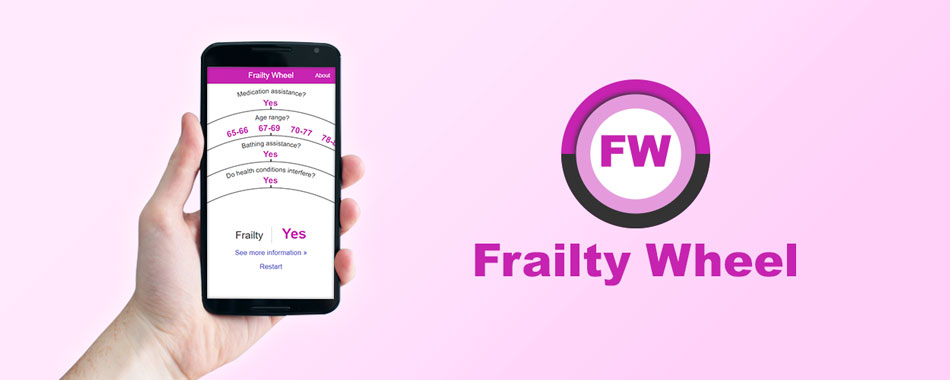 Feature graphic image of the Frailty Wheel mobile app